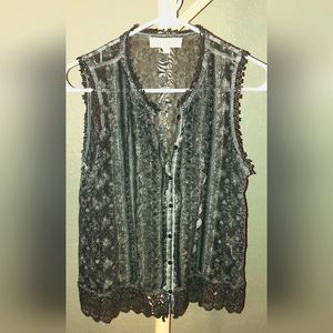 Black Swan sleeveless top. Smoky blue. Size small